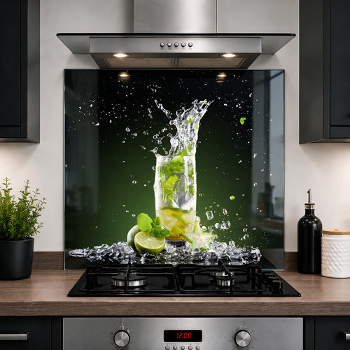 Printed glass kitchen - printed,