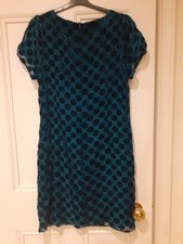 Dickens and Jones size 18 velvet petrol blue party/ evening dress