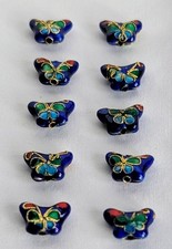 10 x Cloisonne Butterfly Beads