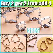 Christmas Tree Stainless Steel Cookies Cutter Fondant Cake Biscuit Pastry Mold