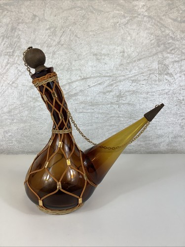 Vintage amber glass spanish - vintage,