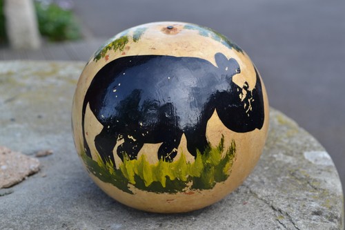 Vintage african gourd hand - vintage,