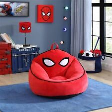 Marvel Spiderman Compressed Foam Bean Bag Chair for Kids, Red