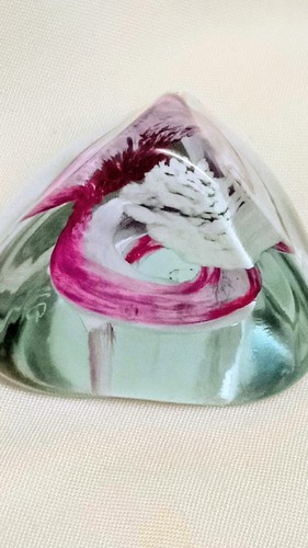 Vintage glass paperweight - vintage,