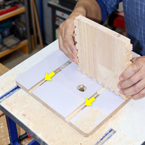 Router table box joint jig - box,