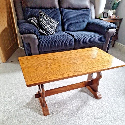 Oak vintage coffee table - vintage, 2
