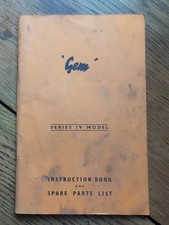 1950s Rotary Hoes Ltd 'Gem' Series IV Model Instruction Book And Spares List.
