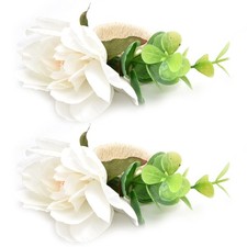 °2Pcs Hemp Rope Napkin Buckle