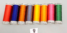 8 Cotton Reels Bobbins - Gutermann Sulky - 100% Viscose Rayon 40 - 200m - No8