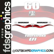 Mariner 60hp 4 stroke EFI outboard decals/sticker kit