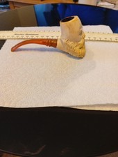 Meerschaum Pipe Carved Mans