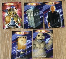 DOCTOR WHO POSTCARDS X5 BRIGHTON PIER EXHIBITION 2005 TARDIS AUTON DALEK