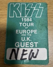 KISS Signed Bon Jovi Backstage Pass From U.K. Tour In 1984