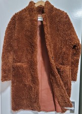 Zara Woman Teddy Coat Brown