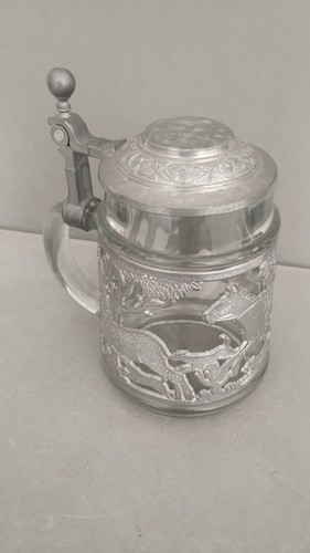 Vintage zinn pewter glass - vintage,