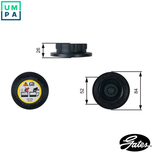 Cap coolant tank rc246 for - cap,