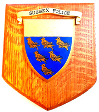 Sussex Police Mess Plaque or Shield Beautifully Hand Restored