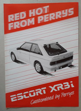 Ford Escort XR3i by Perrys Leaflet / Brochure c.1982 - Red Hot Custom MK3 Mark 3