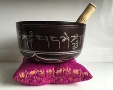 Very large 8'' Tibetan Singing Bowl & Cushion Large YOGA/ Meditation/Gong