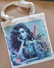 tote bags woman Shopping, Multiple Designs Wolf Highland Cow Skull Floral 