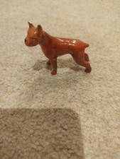 Vintage Ceramic Porcelain Boxer Dog Figurine Ornament