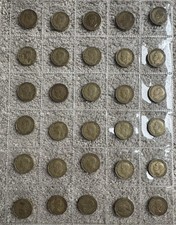 Collection Of 30 Threepences In Coin Holder Dates Ranging From 1937-1957