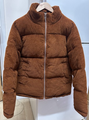 Topman brown corduroy puffer