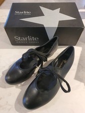 Starlite Dance Black Lace Up Tap Shoes - UK Size 3.5