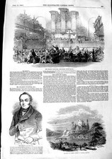 Original Old Antique Print 1848 Feargus O'Connor Rook Cashel Chartist Con 19th