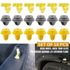 FOR NISSAN QASHQAI J11 WHEEL ARCH TRIM CLIPS REAR EXTERIOR FLARE GREY PLASTIC UK