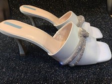 New Next Ladies Kitten Heel Champagne Satin Finish Wedding shoes UK Size 9.