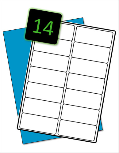 Labels per sheet - sheet, blue