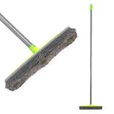 Landhope Rubber Broom Indoor With 59 Inch Long Handle 12.6 Inch Squeegee Edge