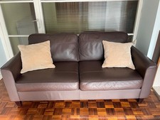 John Lewis Dark Brown Leather