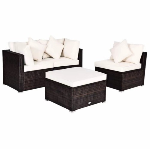 Piece rattan patio furniture - 4-piece,
