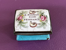 Antique 18th Century  Staffordshire Bilston enamel patch box Present  Penzance