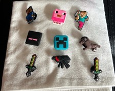 Minecraft Shoes Charms Jibbitz Croc Shoes Sandals X 9 Brand-New