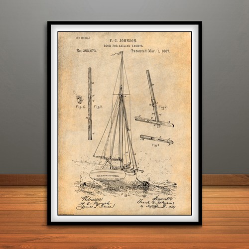 1887 boom for sailing yacht - boom,