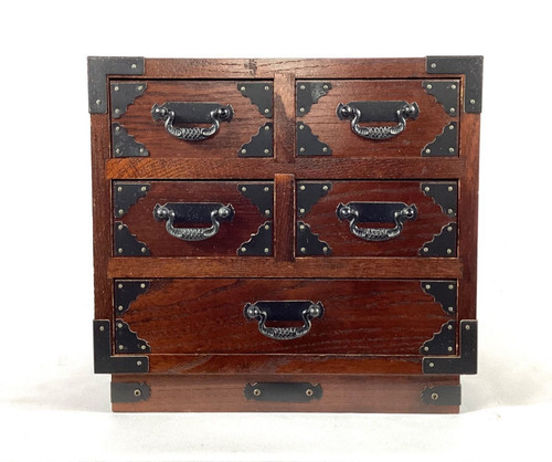 Vintage japanese wooden tansu - vintage,