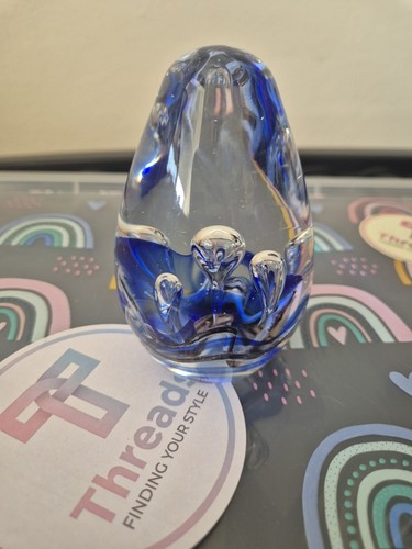 Vintage hand blown glass egg - blown,