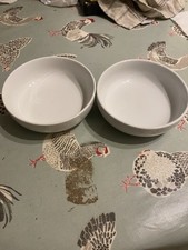 Churchill Jamie Oliver White On White Cereal Bowls X2.Brand New.