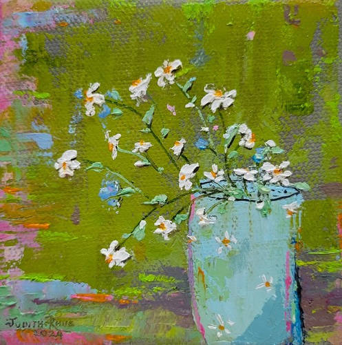 Original oil painting daisy