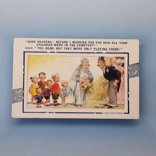 Comic postcard c1965 fat lady - postcard,
