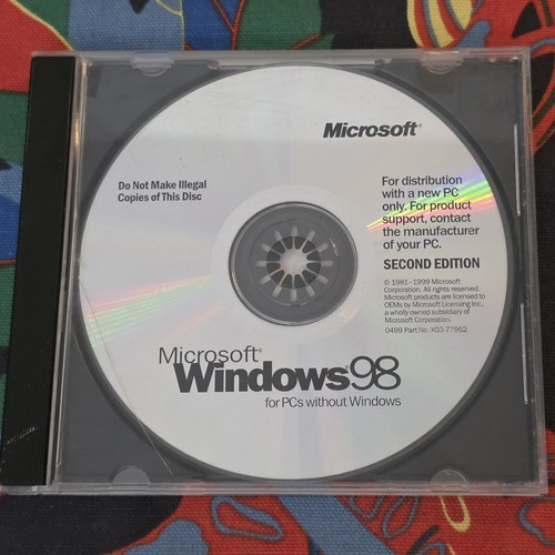 Microsoft windows second - 98,