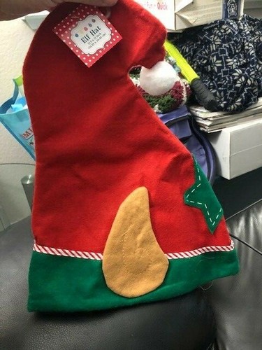 Red elf hat with ears - elf,