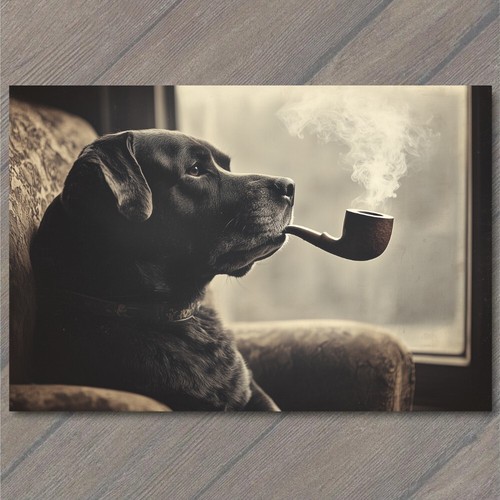 Art print anthropomorphic dog - art,