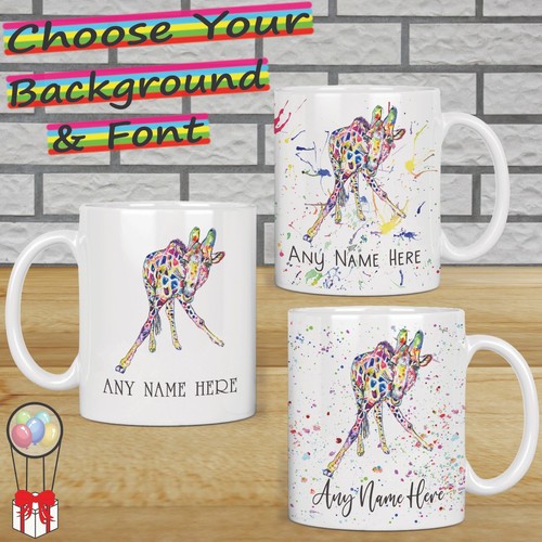 Personalised giraffe mug - personalised,