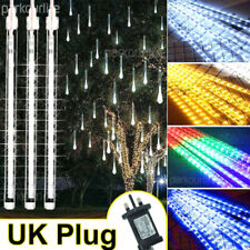 LED Icicle Meteor Shower Lights Christmas Icicle Snowfall String Lights UK Plug