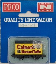 Peco NR-P141 4 Wheel Refrigerated Van Wagon in Colman's Mustard Traffic Livery