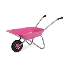 Rolly Toys Kids Metal Wheel Barrow - Child's Pink Wheel Barrow Garden Toy